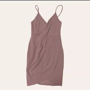 Elegant Mauve Spaghetti Strap Dress